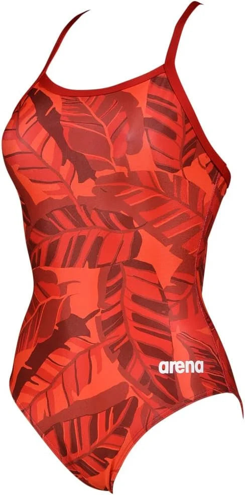ARENA Womens Tropicals One Piece Light Drop Back Swimsuit Athletic Ladies Swimwear for Swimming