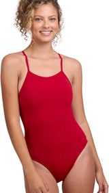 JOLYN Marie Women's Athletic One Piece Swimsuit with Fixed Back for Competitive Swimming, Lifeguarding, Full Coverage