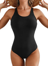 Herseas One Piece Swimsuit Women Slimming Tummy Control Bathing Suit Crisscross Back Athletic Modest Swim Suit 2026