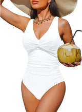 Women's Tummy Control One Piece Swimsuit Push Up Full Coverage Bathing Suit