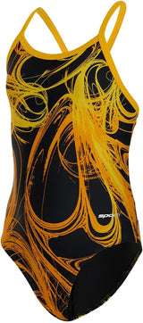 Sporti Girls' & Women's Athletic Thin Strap Lycra Printed One-Piece Suit