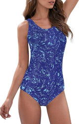 American Trends Athletic One Piece Swimsuits for Women Modest Full Coverage