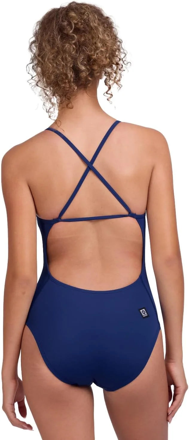 JOLYN Marie Women's Athletic One Piece Swimsuit with Fixed Back for Competitive Swimming, Lifeguarding, Full Coverage