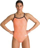 ARENA Women's Kikko Light Drop Back One Piece - Chlorine Resistant, UV Protection, Supportive Thin Straps Swimsuit