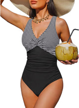 Women's Tummy Control One Piece Swimsuit Push Up Full Coverage Bathing Suit