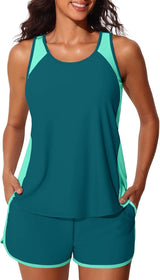 Summer Mae Blouson Women's Tankini Swimsuits Tummy Control Bathing Suits