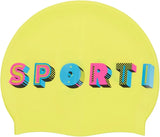 Sporti Unisex-Adult Limited Edition Silicone Swim Cap, Abstract Designs