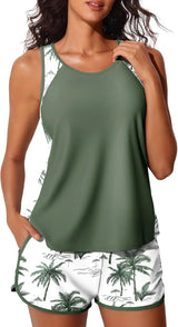 Summer Mae Blouson Women's Tankini Swimsuits Tummy Control Bathing Suits