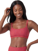 Sporti Women's Athletic Double Cross Workout Bikini Top Bathing Suit