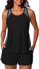 Summer Mae Blouson Women's Tankini Swimsuits Tummy Control Bathing Suits