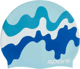 Sporti Unisex-Adult Limited Edition Silicone Swim Cap, Abstract Designs