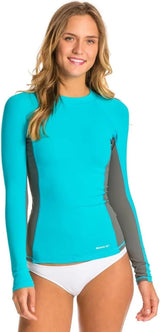 Sporti Women's Long Sleeve UPF 50+ Sun Protection Rash Guard, Swim Shirts