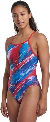 Sporti Girls' & Women's Athletic Thin Strap Lycra Printed One-Piece Suit