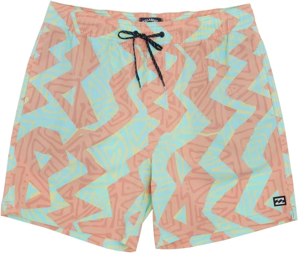 Billabong Mens Standard Elastic Waist Stretch Sundays Layback Boardshort Swim Short Trunk, 17 Inch Outseam