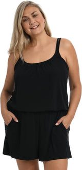 Maxine of Hollywood Women's Romper One Piece Swimsuit